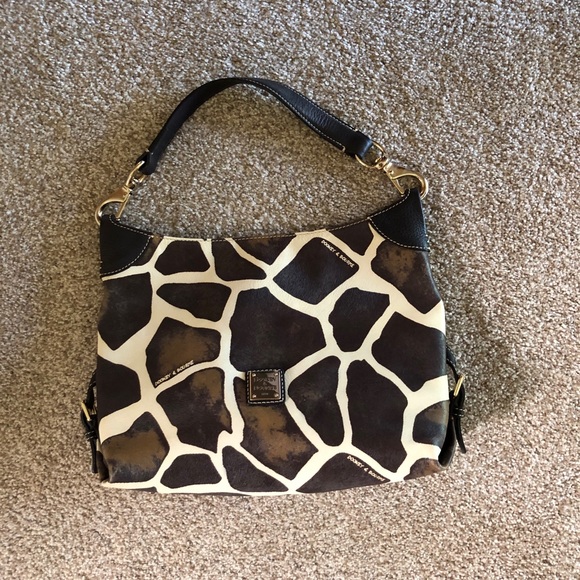 Dooney & Bourke Handbags - Dooney and Burke Giraffe Print Leather Hobo